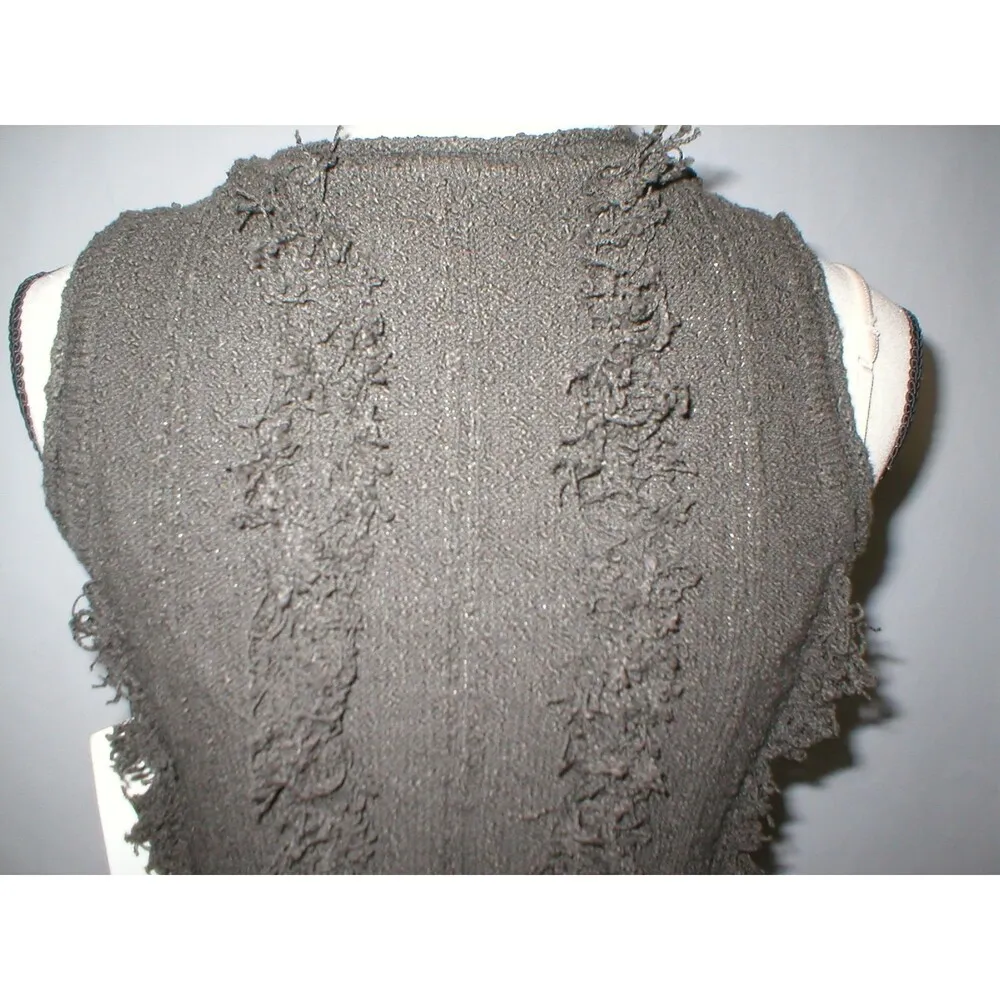 Womens NWT $298 Worth New York XS P Dress Coco Dark Brown Fringe Sleeveless Knit - Image 4