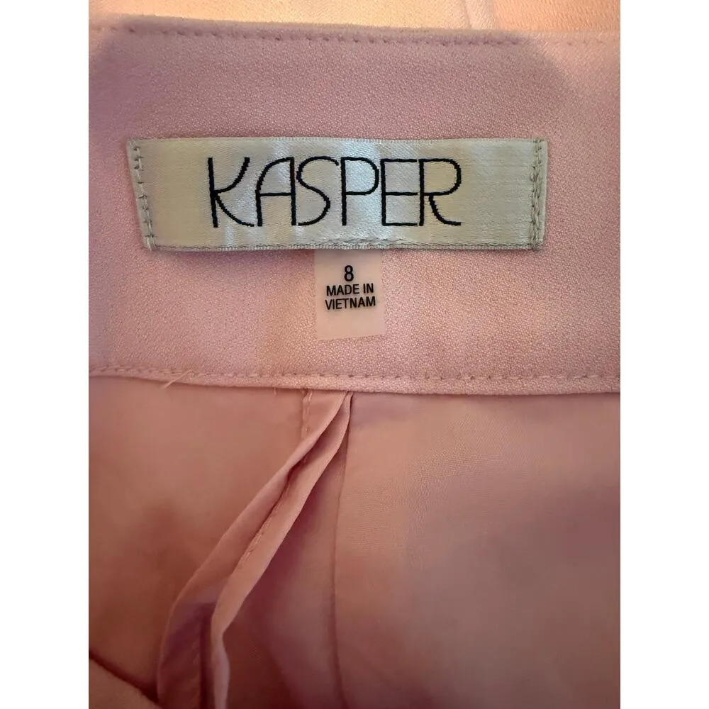Kasper Harlow Stretch Crepe Dress Pants Women’s 8 Pink NWT Slim Straight Leg - Image 7