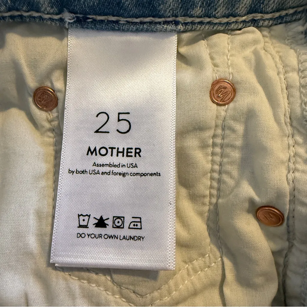 MOTHER The Tripper Skating On Thin Ice Jeans 28 Blue Size 25 - Image 11