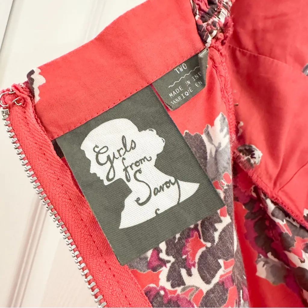 Anthropologie Girls From Savoy Akebono Halter Dress Tea Length Pink Taylor Swift - Image 15