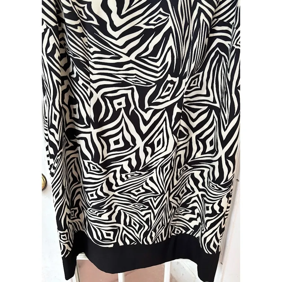 Ronnie Nicole Zebra Print Plus Size Sleeveless Sheath Dress 16W - Image 2