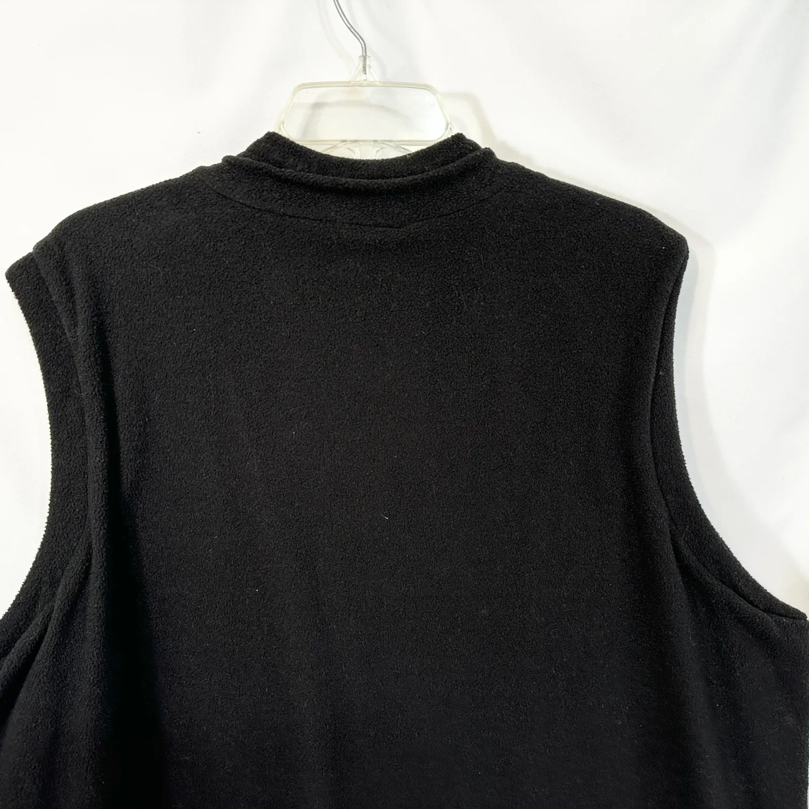 Woman Within 22W 24W Reversible Vest Black Fleece Green Knit Full Zip Cable B‎ - Image 16