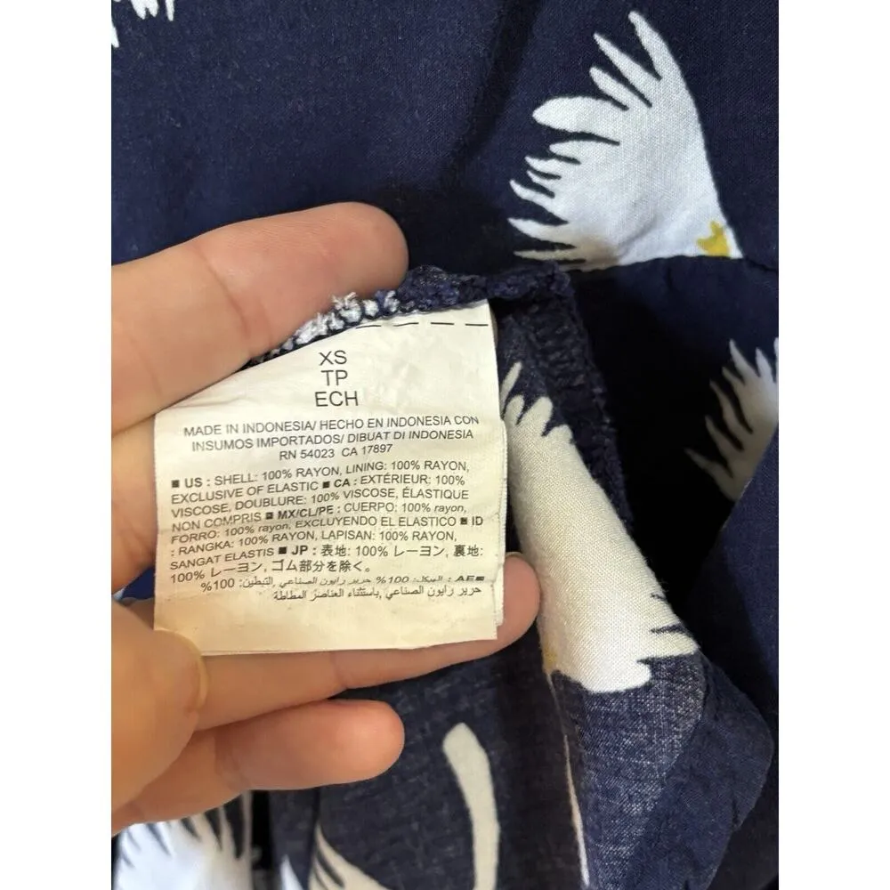 Old Navy smocked back Dandelion Navy sundress floral Spaghetti Straps Women’s XS - Image 6