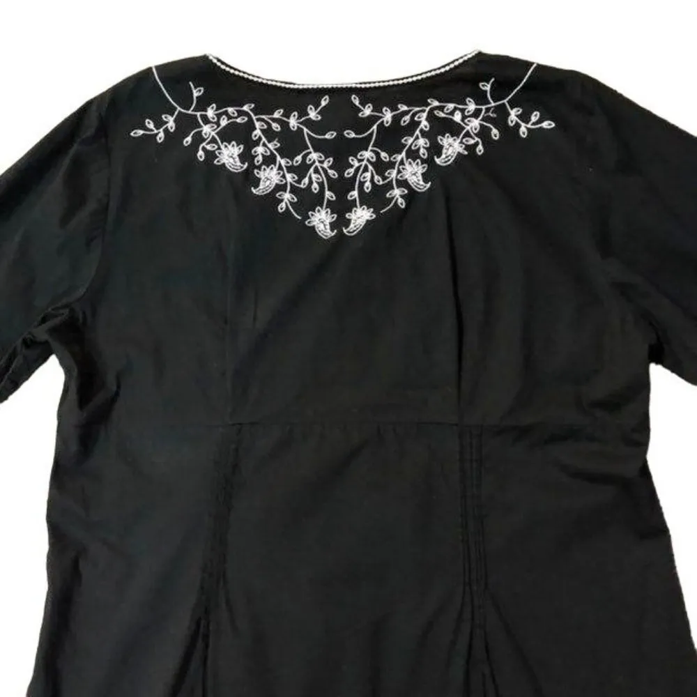 St John’s Bay Swim Cover Up Womens L Used Black Cream Summer Vacation - Image 7