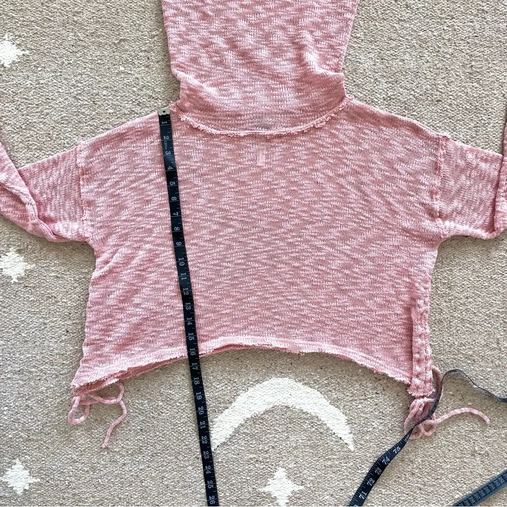 FP Beach Breezy Cowl Neck Crop Knit Long Sleeve Sweater Small - Image 9