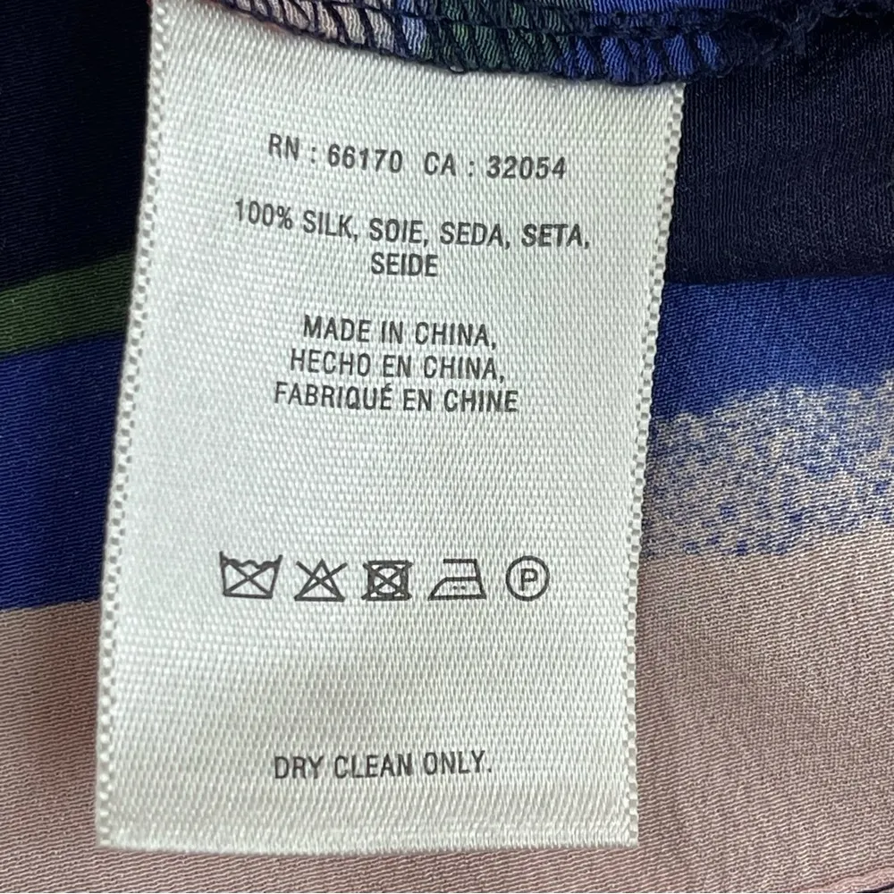 MAEVE Anthropologie Luxurious Silk Kimono Blouse multicolored balloon sleeves M - Image 12