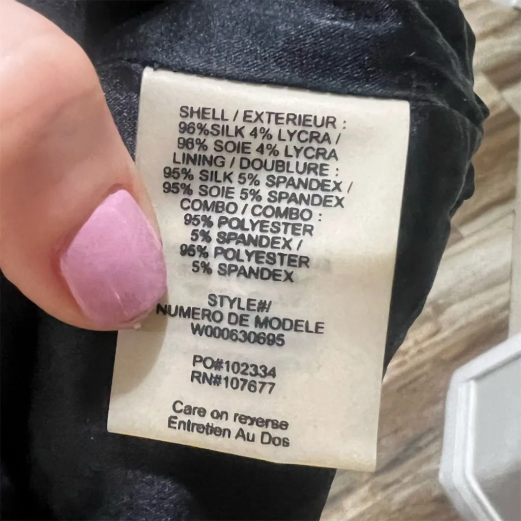 Alice + Olivia White Shirt Dress M Knee Length French Cuffs Long Sleeve Women’s - Image 8