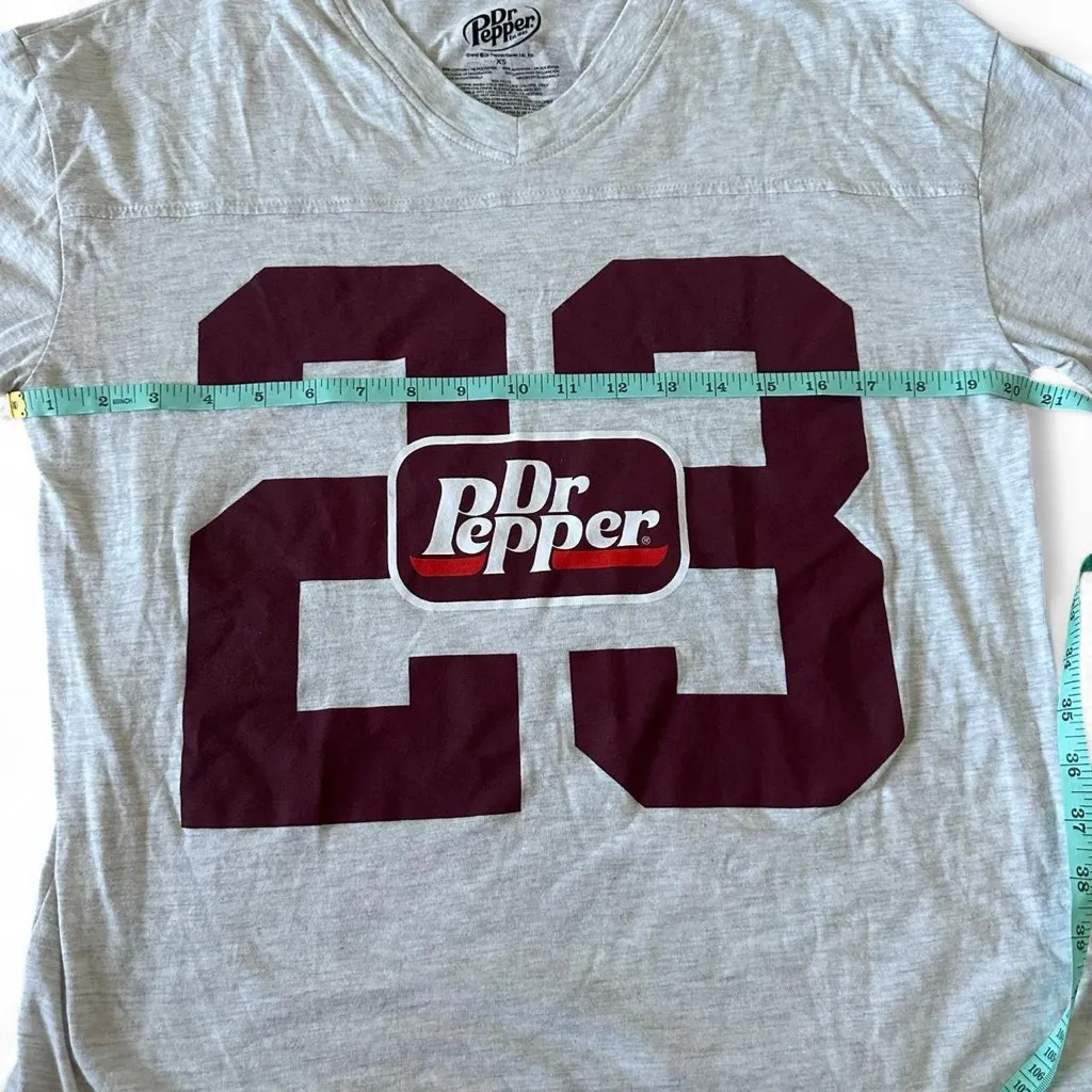 Dr Pepper Gray Graphic Women's Top Size XS - Image 4