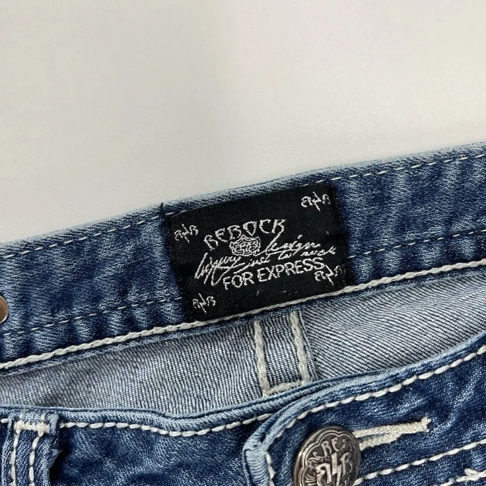 Express Rerock Low Rise Cropped Skinny Jeans - 2 - Image 11