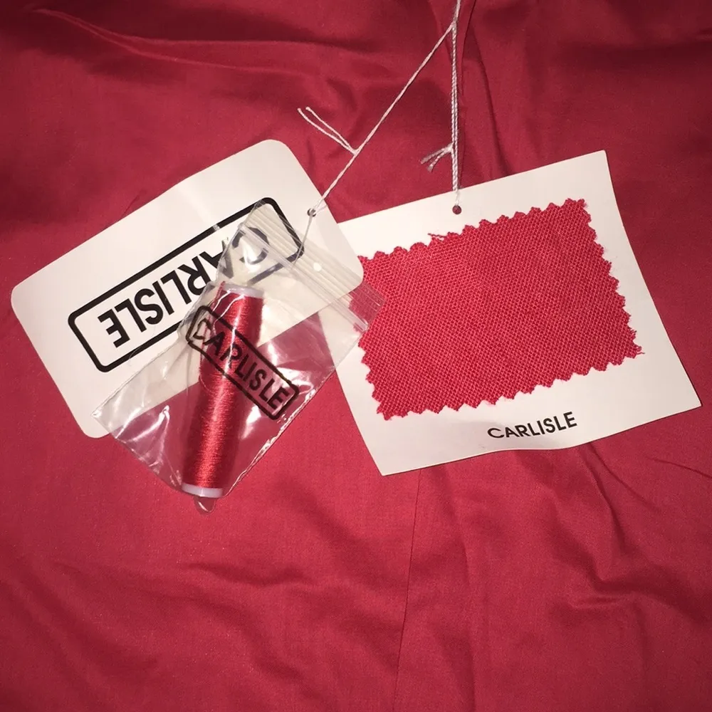 Brand New Carlisle Cropped Red Linen Jacket! Size 2 NWT - Image 7