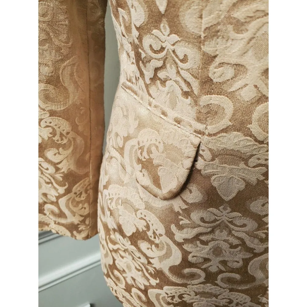 David Brooks Women's Cream Floral Cotton Long Sleeve Collared Casual jacket M Size M - Image 4