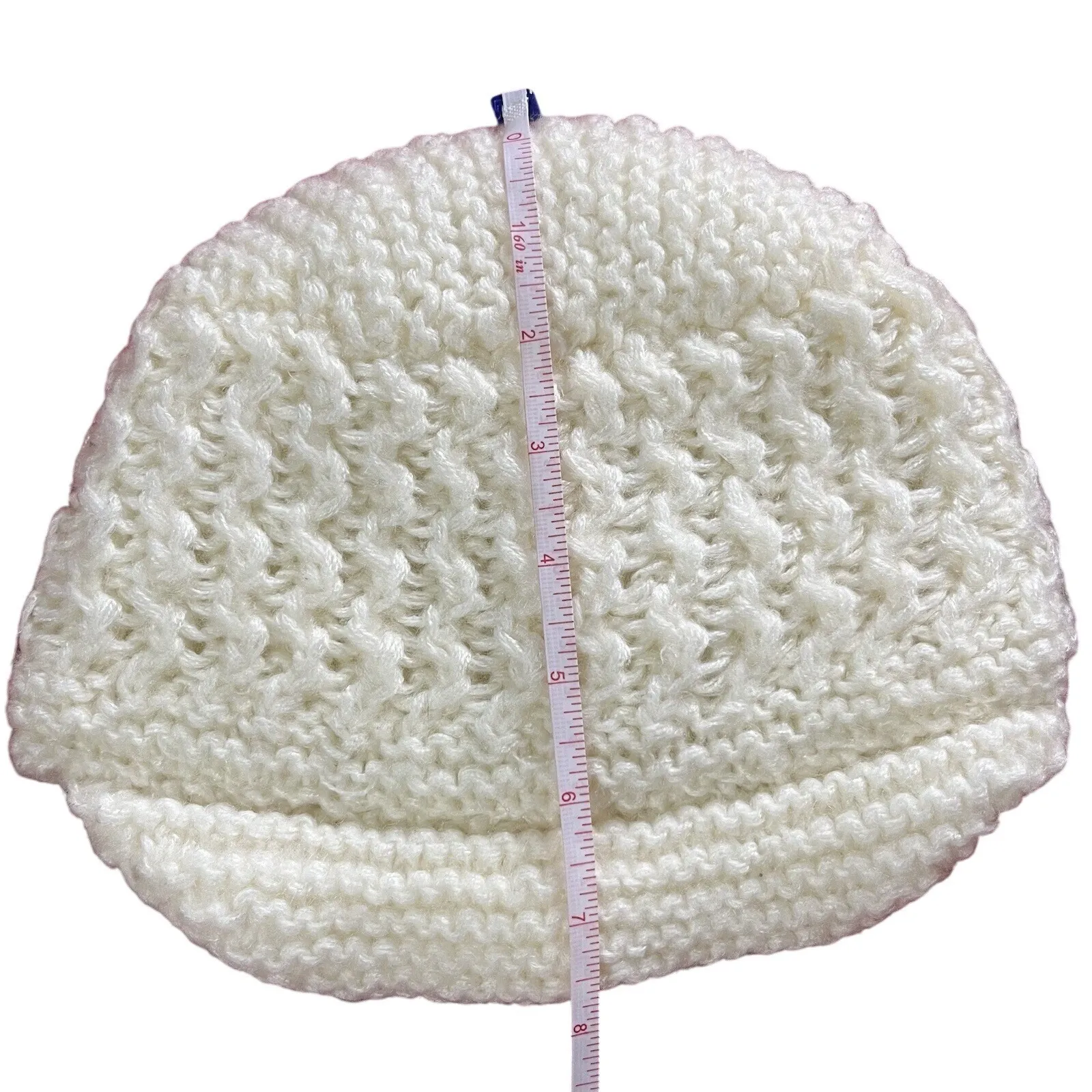 Slalom Women's Knit Ivory Beanie Hat Crochet Winter Slouch Warm Ski Cap - Image 8