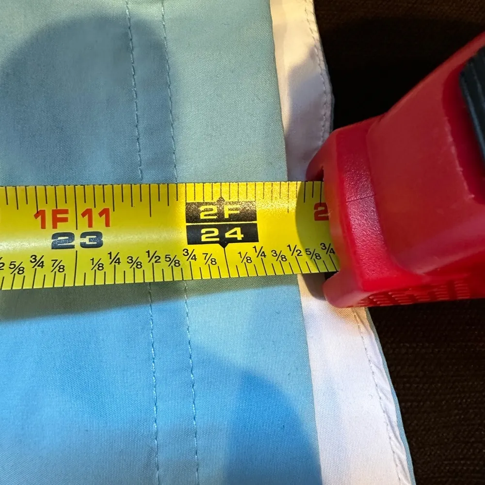 Reebok Blue Softshell Windbreaker 1/4 Zip Hoodie Jacket White Side Panels Sz M - Image 15