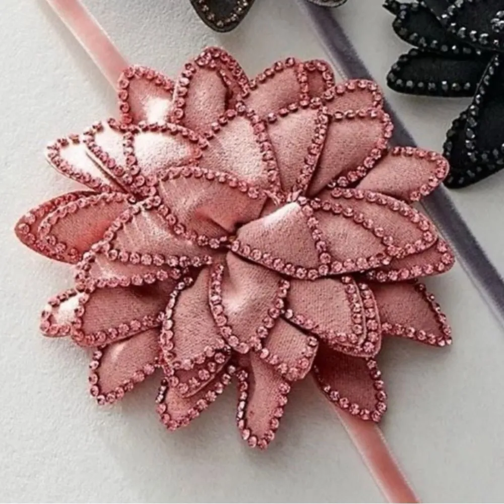 Free People From Dusk Till Dawn Choker in Rose Pink Dainty Coquette Rhinestone - Image 2