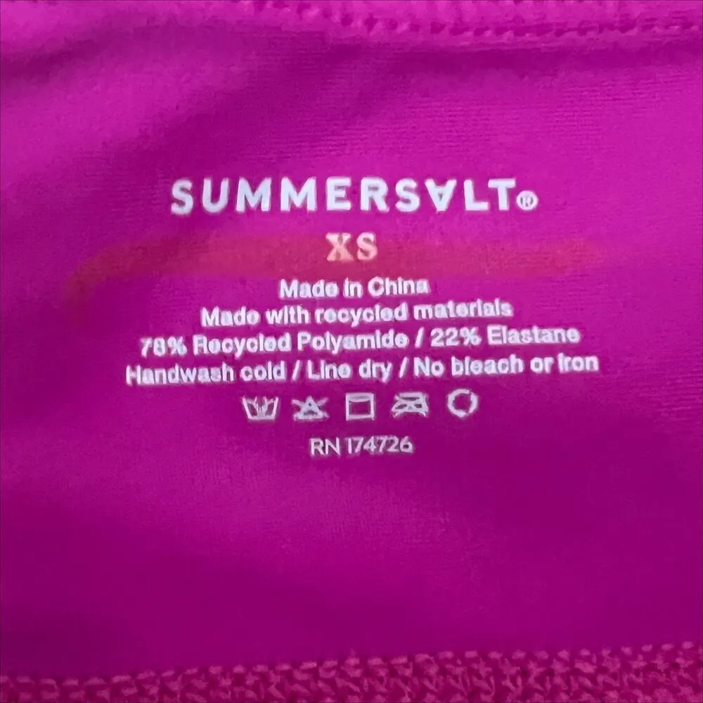 Summersalt High Waisted Workout Leggings Colorblock Fuchsia Pink Size XS - Image 4
