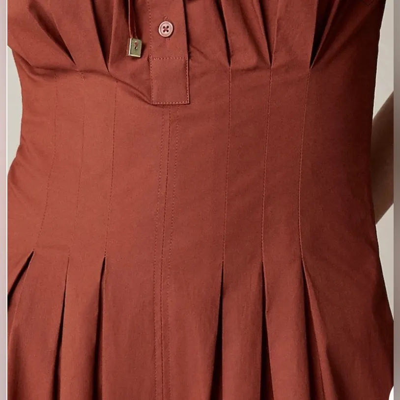 NWT J. Crew clinch waist midi dress Thanksgiving mahogany Terracotta size 4 P - Image 3