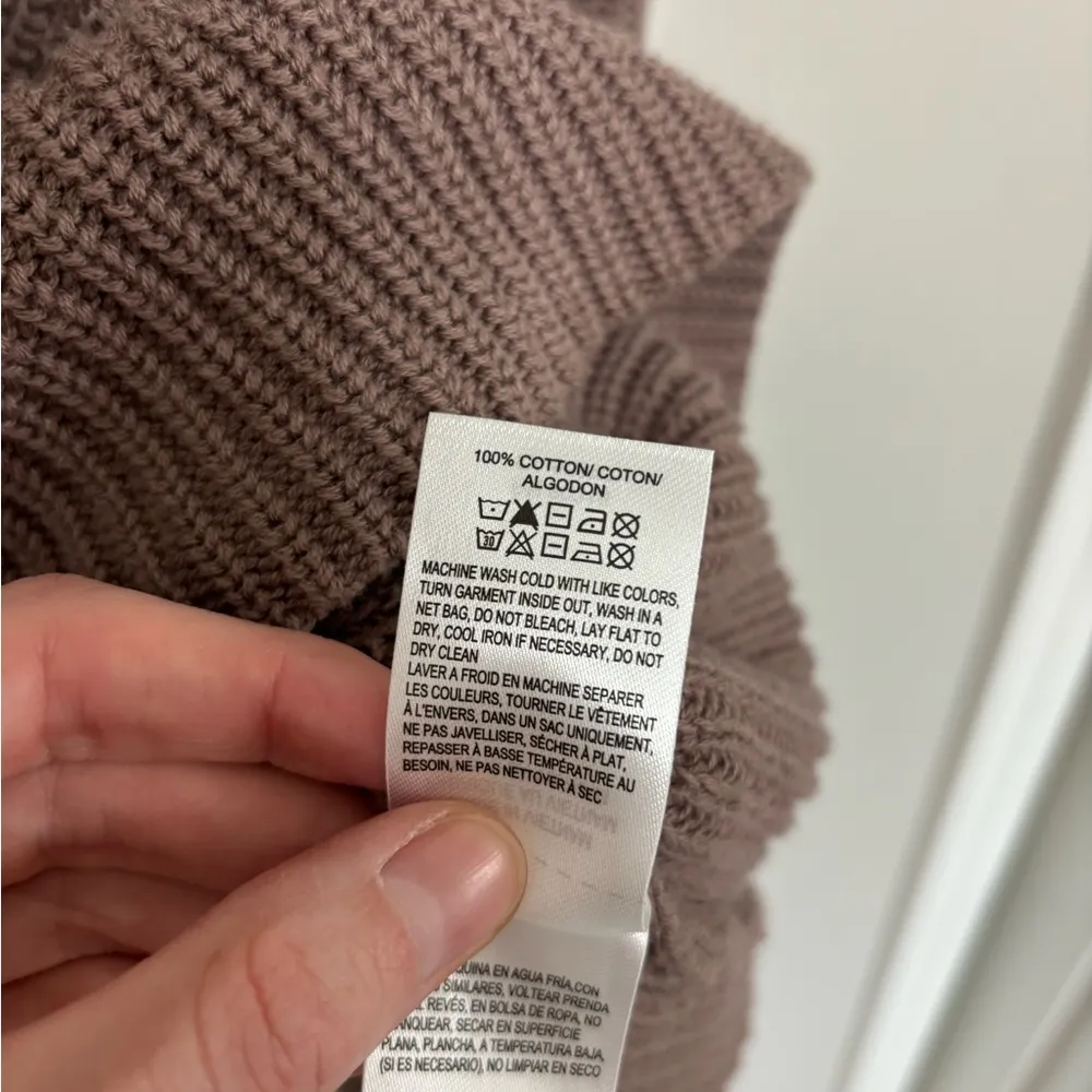 Lucky Brand 100% Cotton Tie Back Scoop Neck Sweater in Mauve - Size XL - Image 4