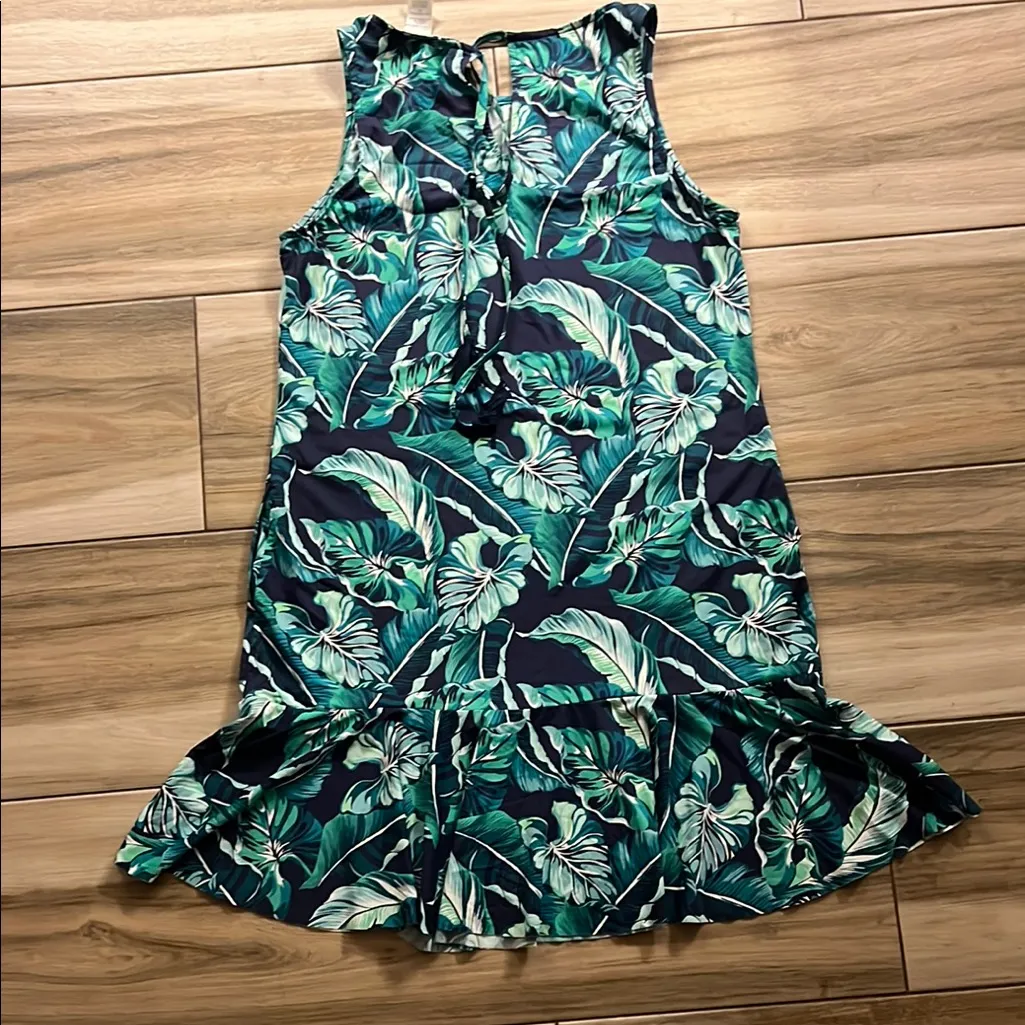 Tommy Bahama Breezy Palm split neck tropical print cover-up - Image 3