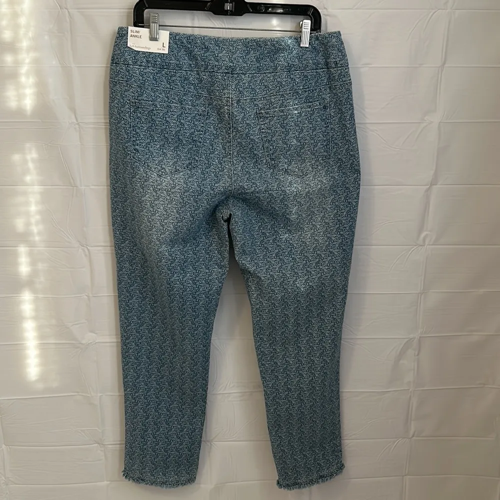 Soft Surroundings Printed Slim Ankle Pull On Jeans - Image 2