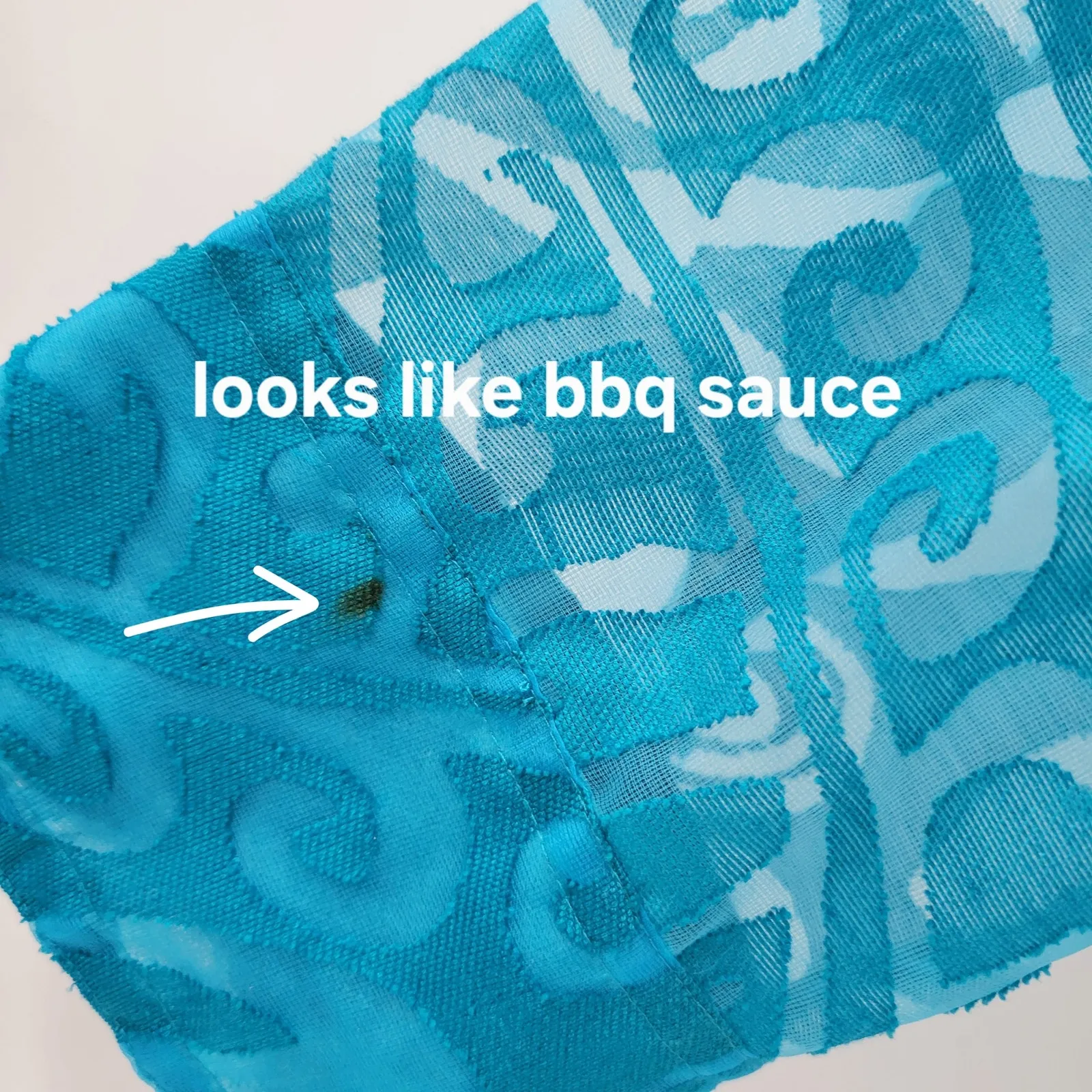 Marisol Button Up Top Womens XL Blue Sheer Turquoise Linen Blend Burnout Design - Image 11