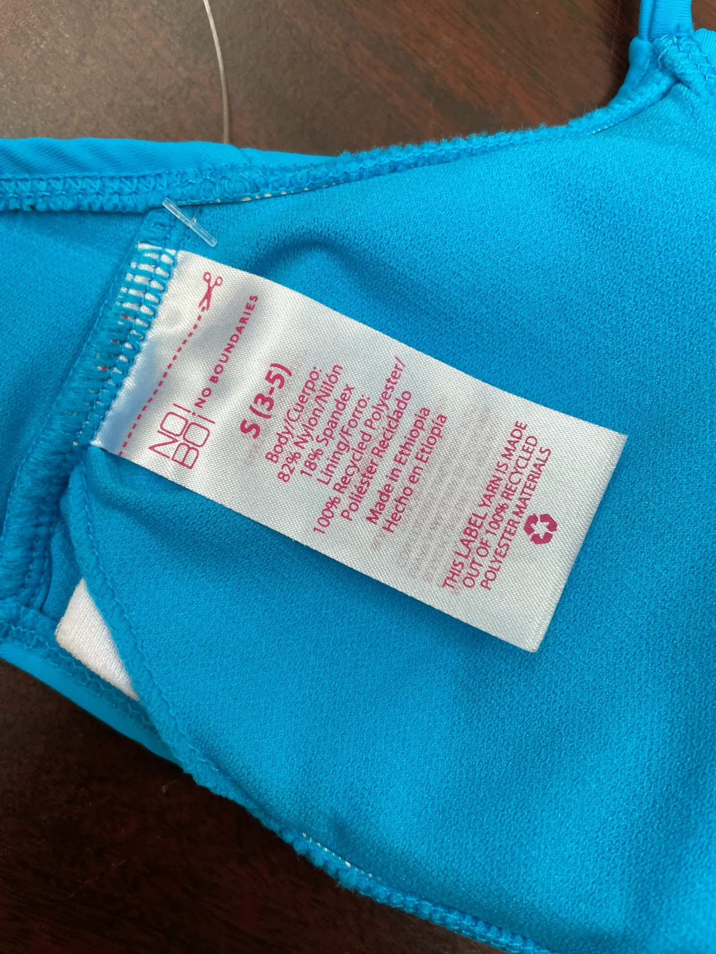 No Boundaries NWT  Junior Blue Bikini Top - Image 3