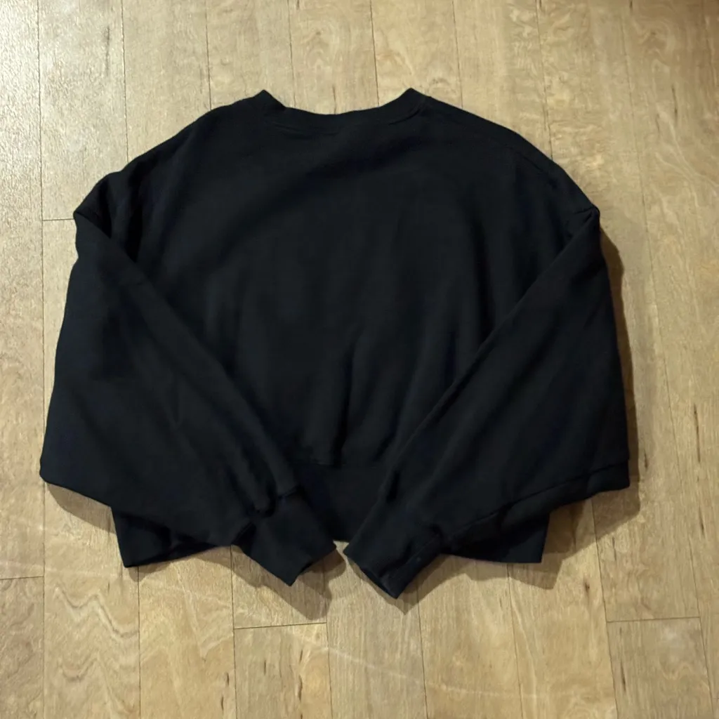 Nike Sportswear Oversized Phoen Fleece Crewneck Sweatsh Black Size XS - Image 3