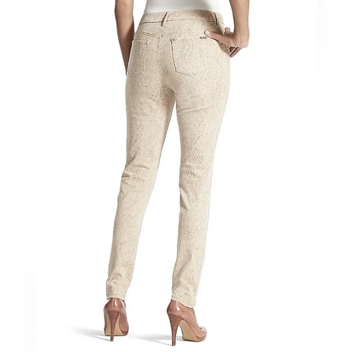 So Slimming Paisley Printed Jeans Jeggins - Image 3