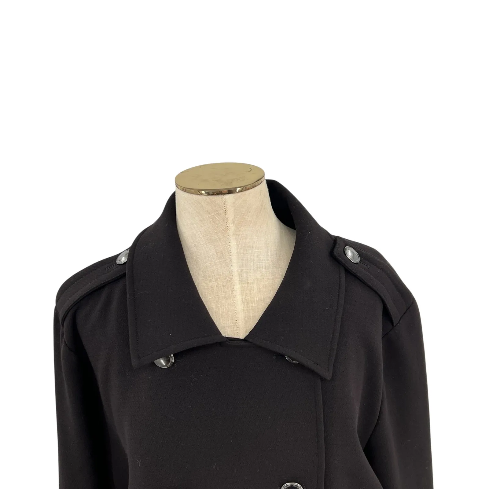 Universal‎ Standard Nadia Military Jacket Crepe Jersey Black Plus Size 18 20 - Image 4