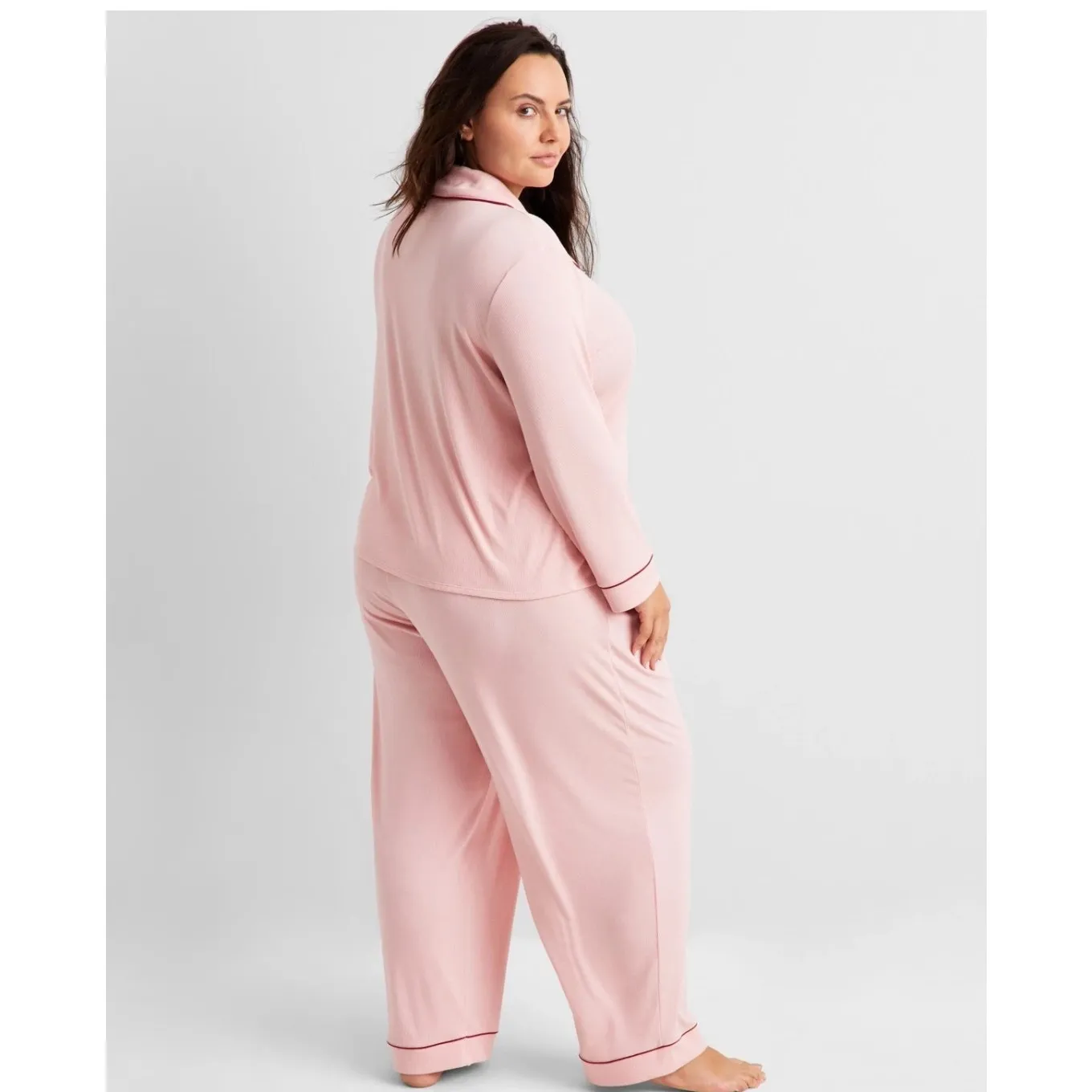 Brand New State of Day Women's Size 2X Pink Pajama Set Lounge Long Sleeve - Image 2