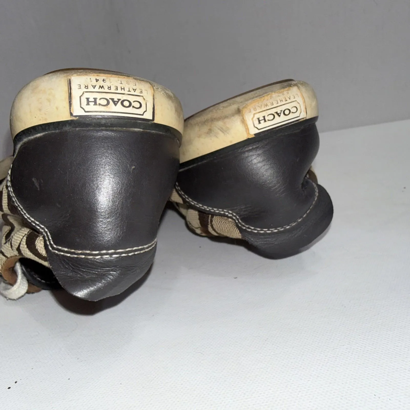 Coach Barrett Brown Vintage Style Monogram Designer Tennis Shoes 7.5B - Image 11