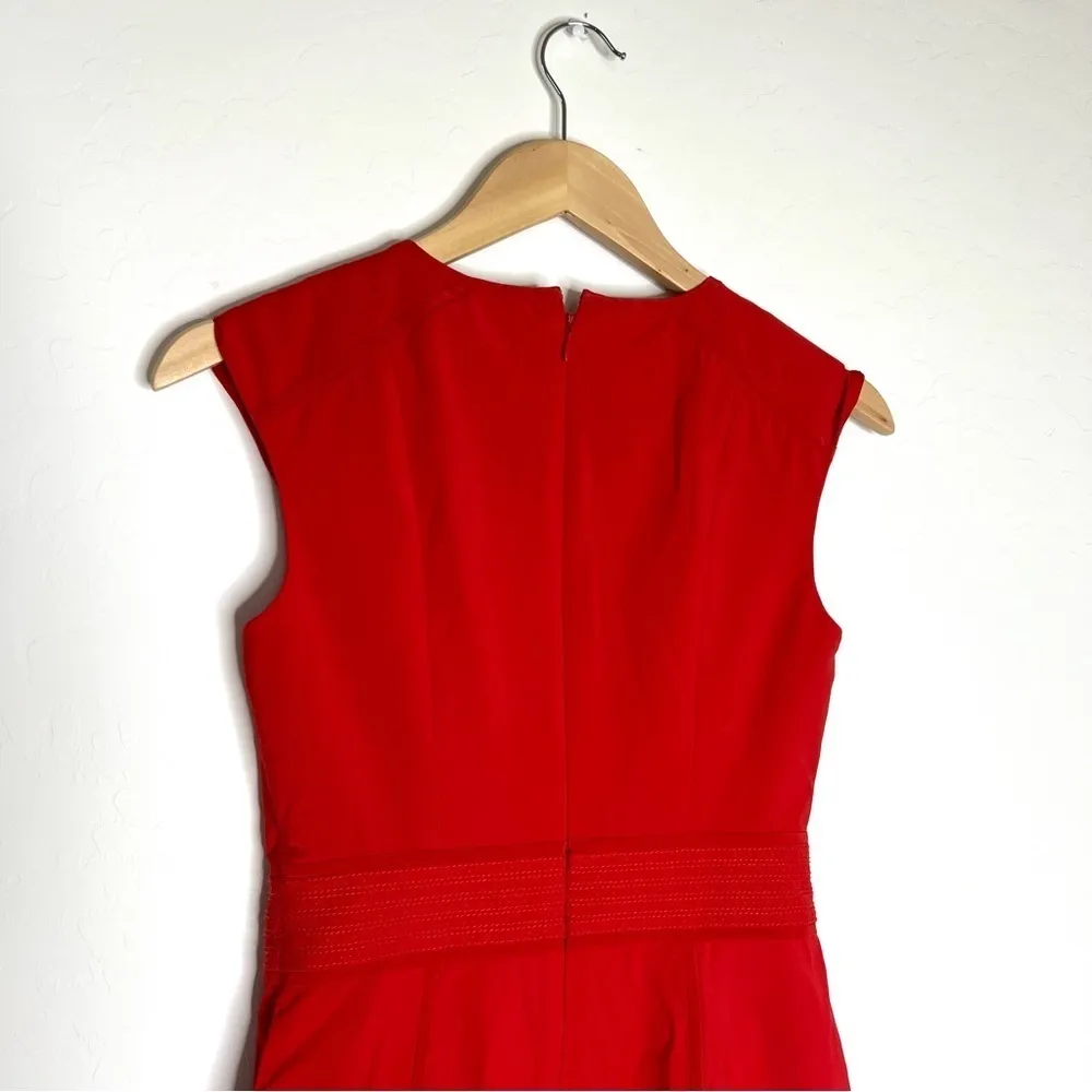 Tory Burch Megan Dress Madras Red - Image 7
