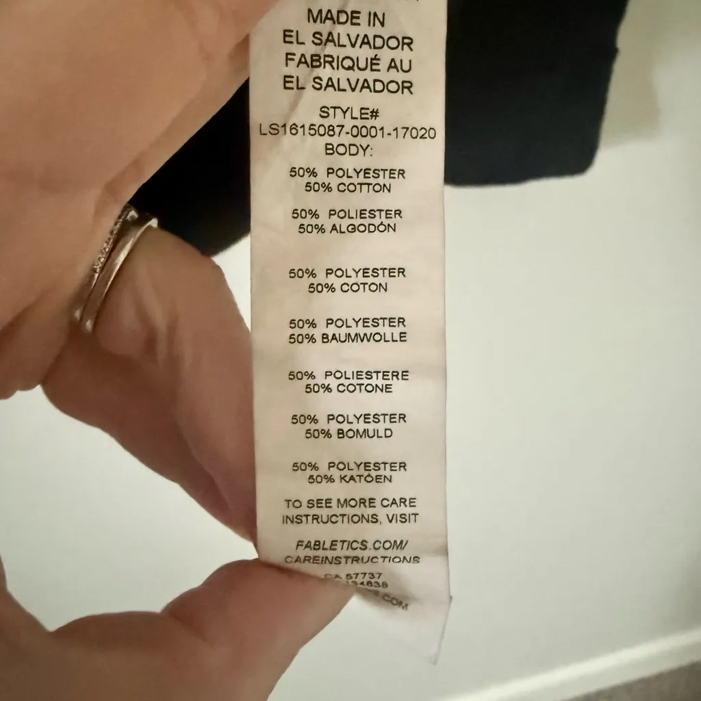 Fabletics Lightweight Faux Wrap Hooded Long Sleeve Sweatshirt in Black Size XS - Image 8