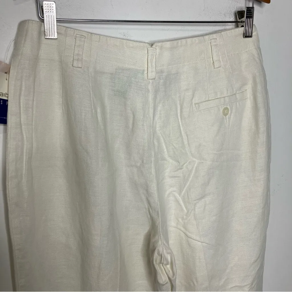 Vintage Liz Claiborne‎ lizsport ivory linen Blend dress pants women’s size 12 - Image 5
