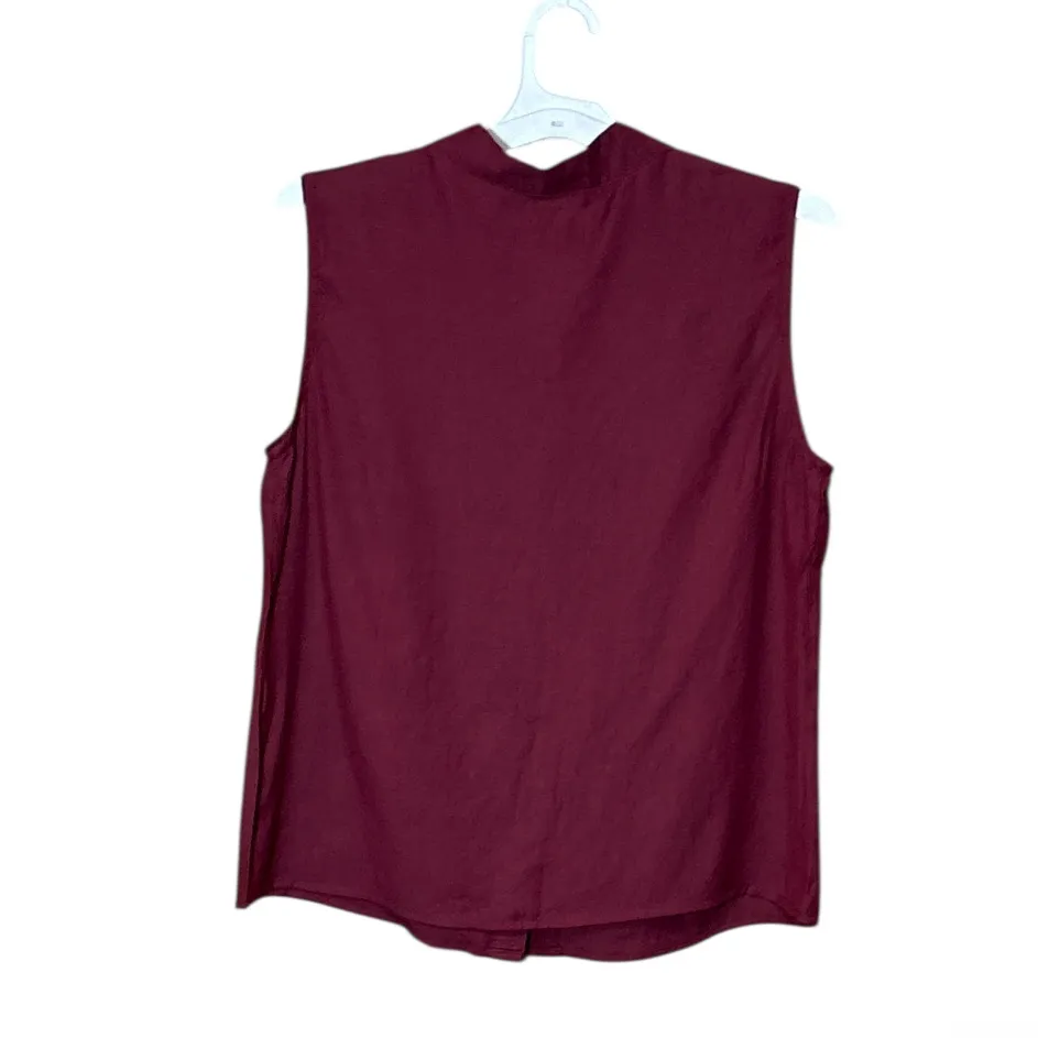 Bundle,Cherrybetty embroidered flowers cream and Shein wine blouse,Size L both Red Size L - Image 8