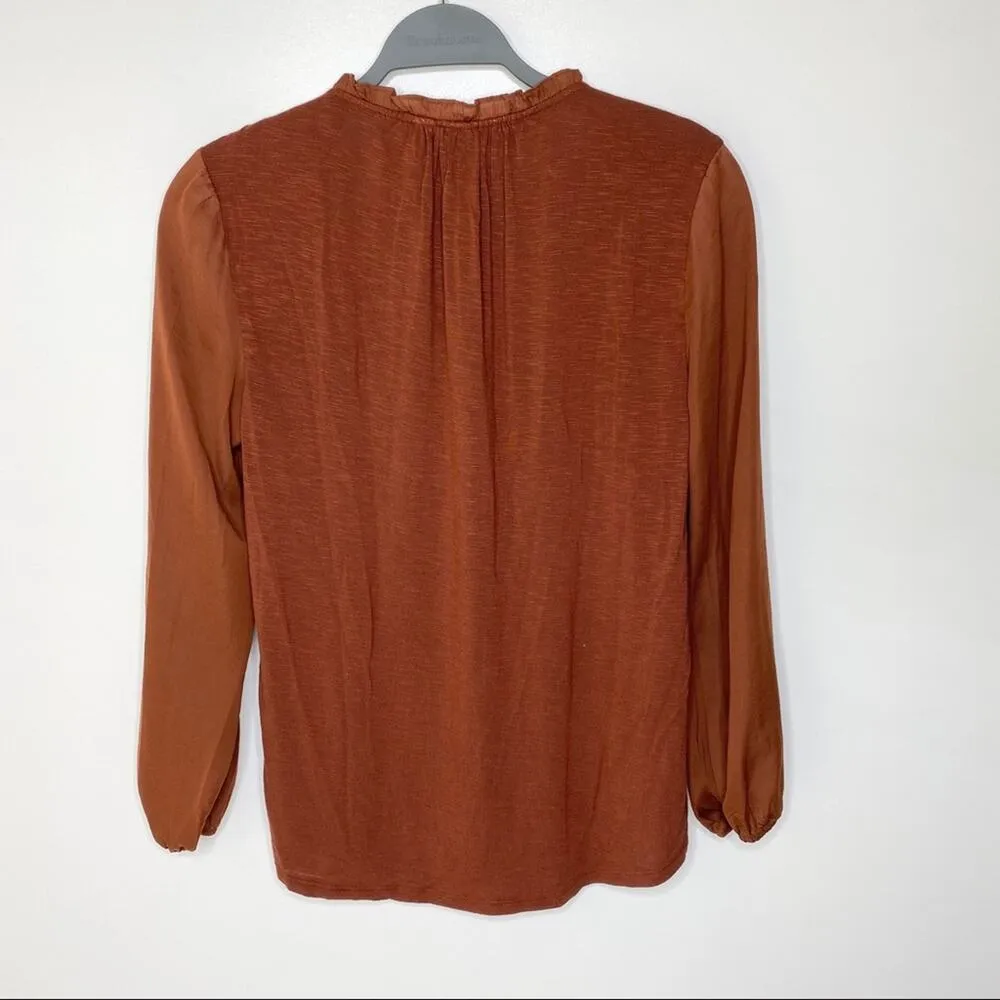 Anthro Dolan Marilyn Button Down Blouse Rust XS - Image 9
