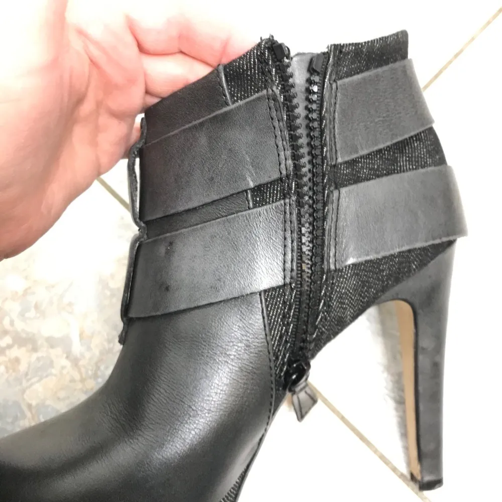Diesel black booties Melrose Sydnay Buckle Platform Baddie 7.5 Y2K nightclub - Image 16