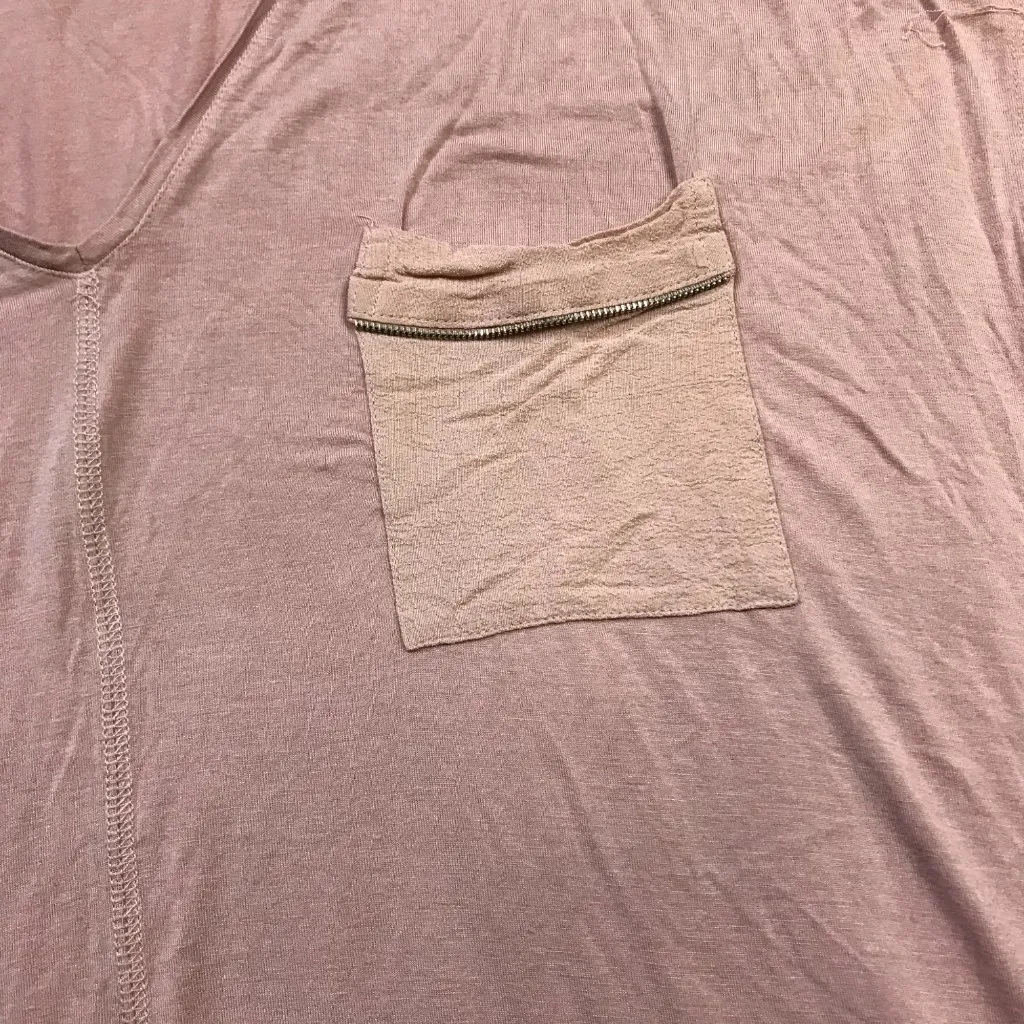 Zara Basic‎ Collection Viscose High Low Hem Tunic Top Women's Size Large Mauve - Image 5