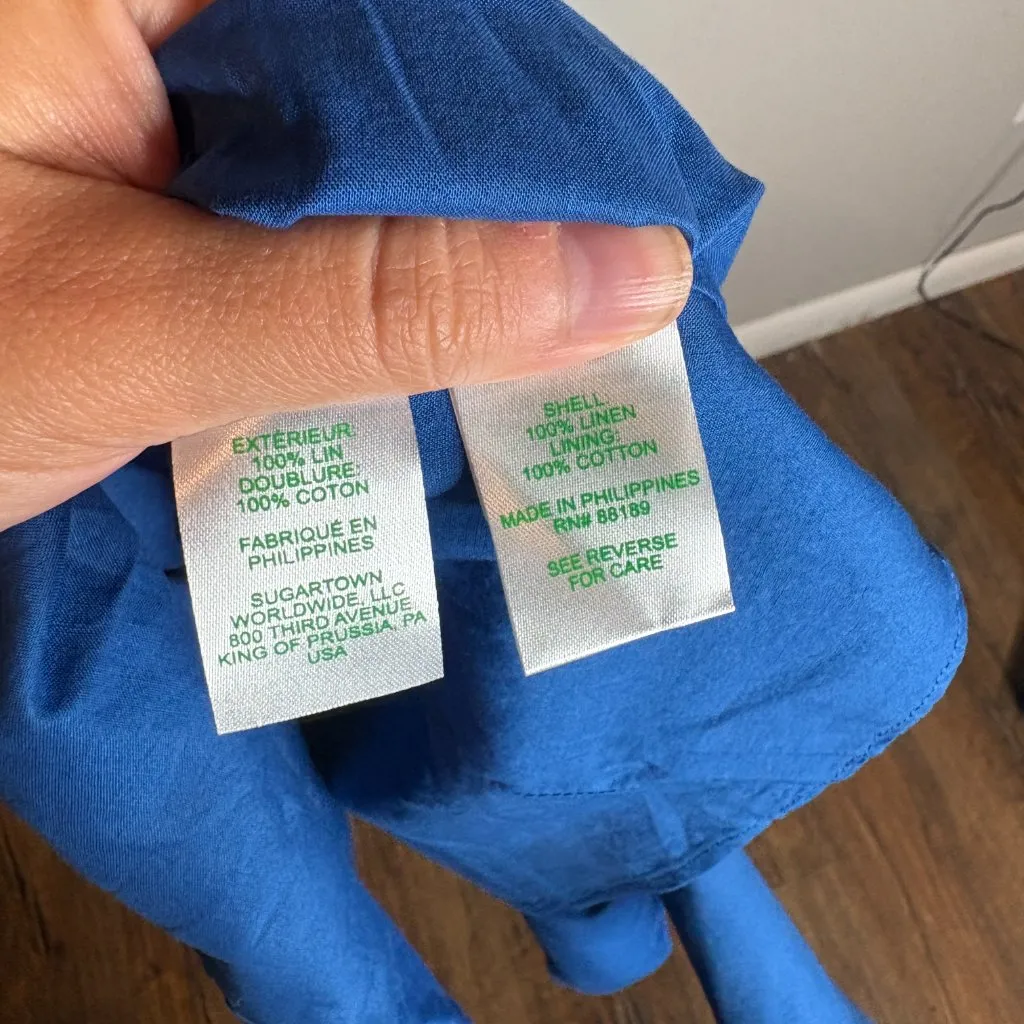 NWT Lilly Pulitzer Calina Linen Tank Midi Dress Blue - Image 6