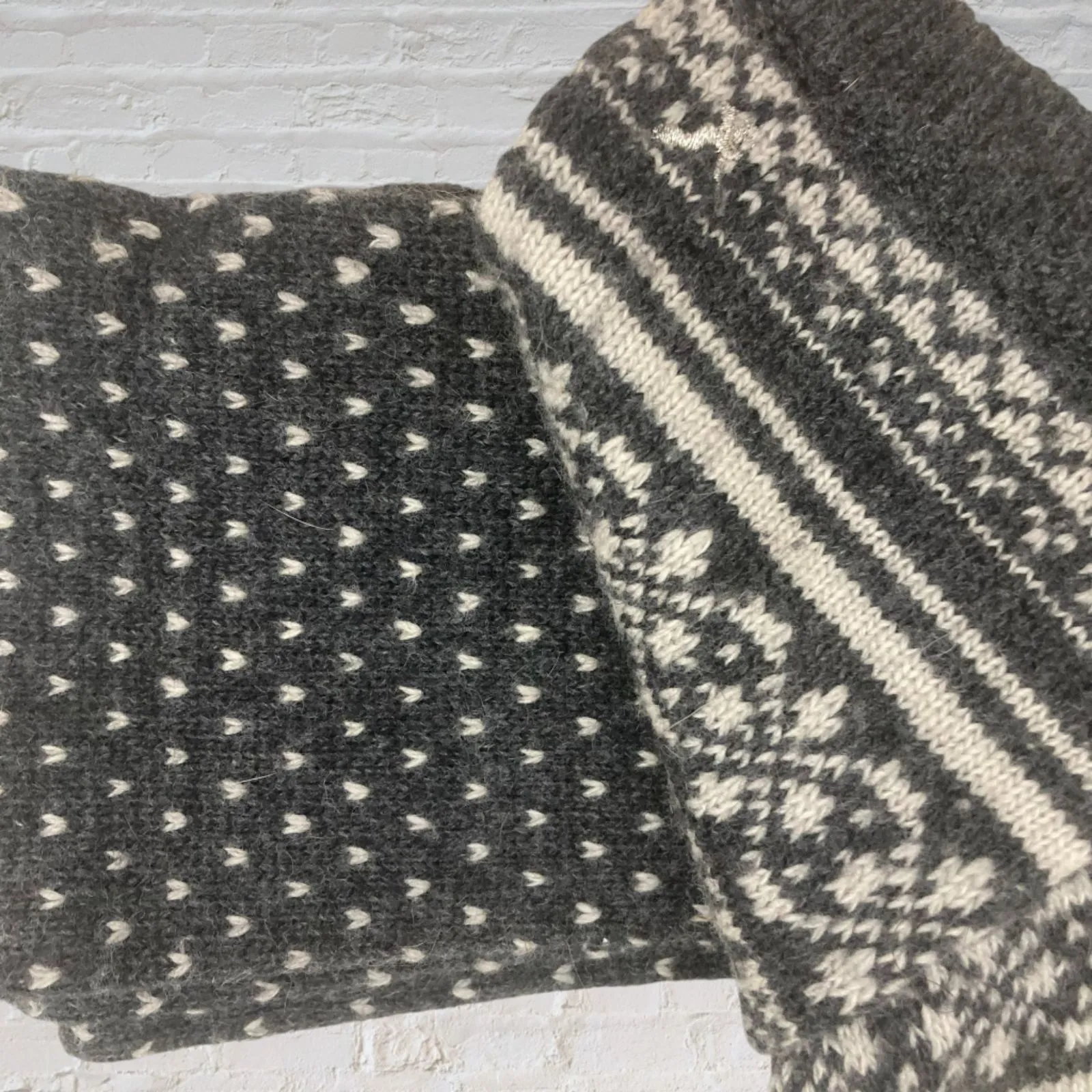 American Eagle Fair Isle Wool Blend Scarf Unisex - Image 6