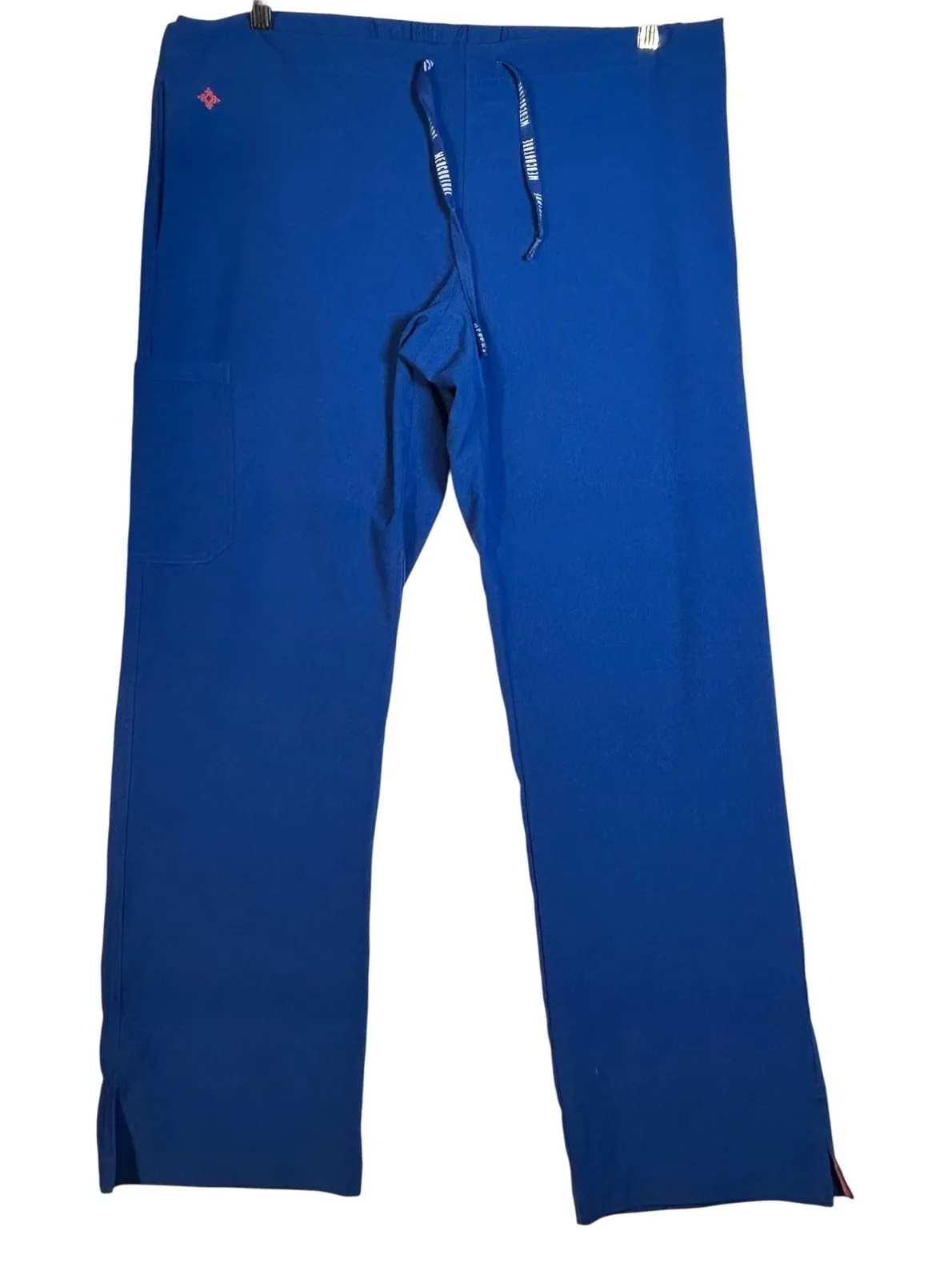 Med Couture Royal Blue Scrub Pants Athletic Drawstring Pockets Medum Petite MP Size undefined - Image 1
