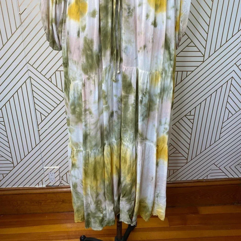 Young Fabulous & Broke‎ Dawn Dress Olive Tie Dye - Image 6