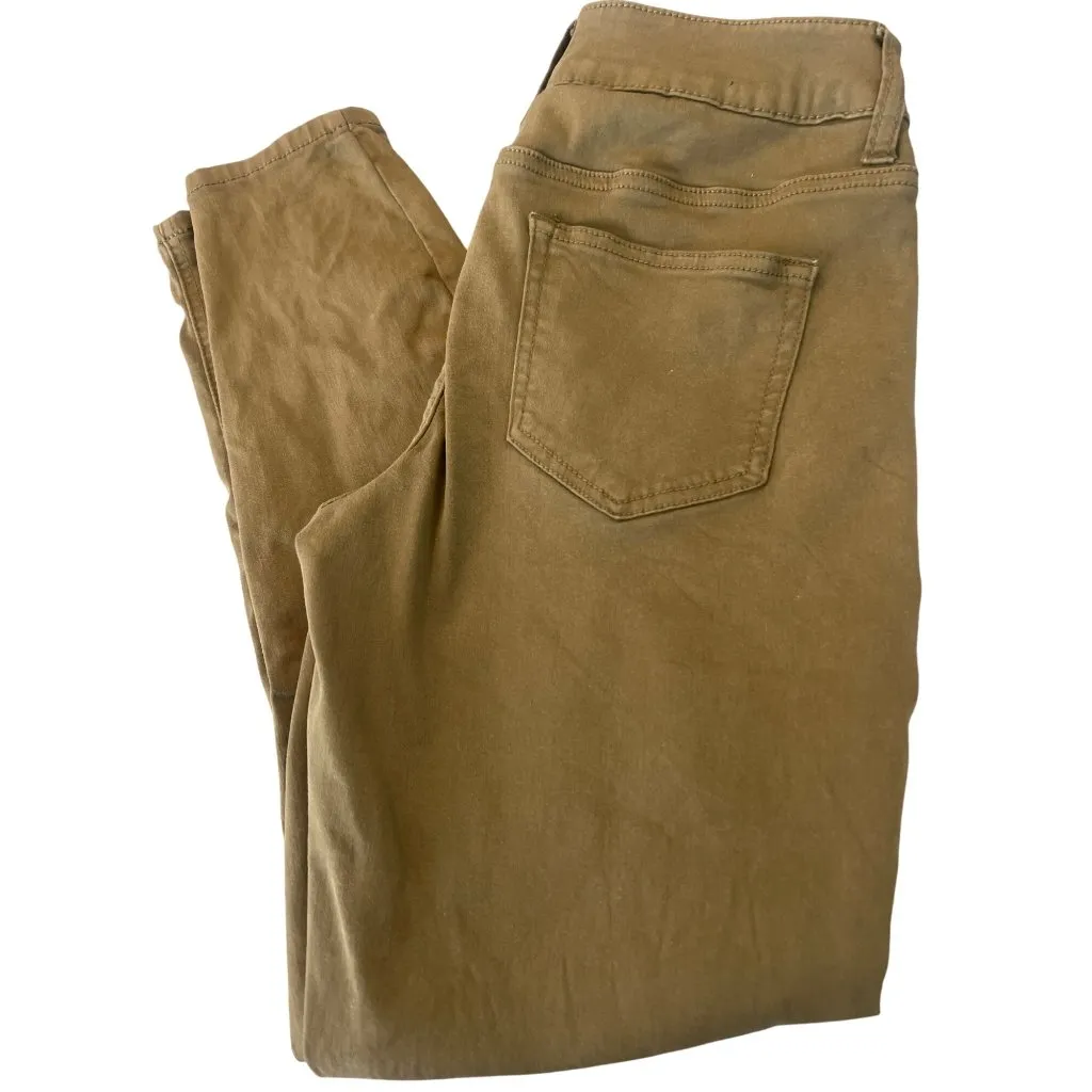 Maurices Olive Green Skinny Denim Jeans Faux Front Pockets Size Small - Image 3