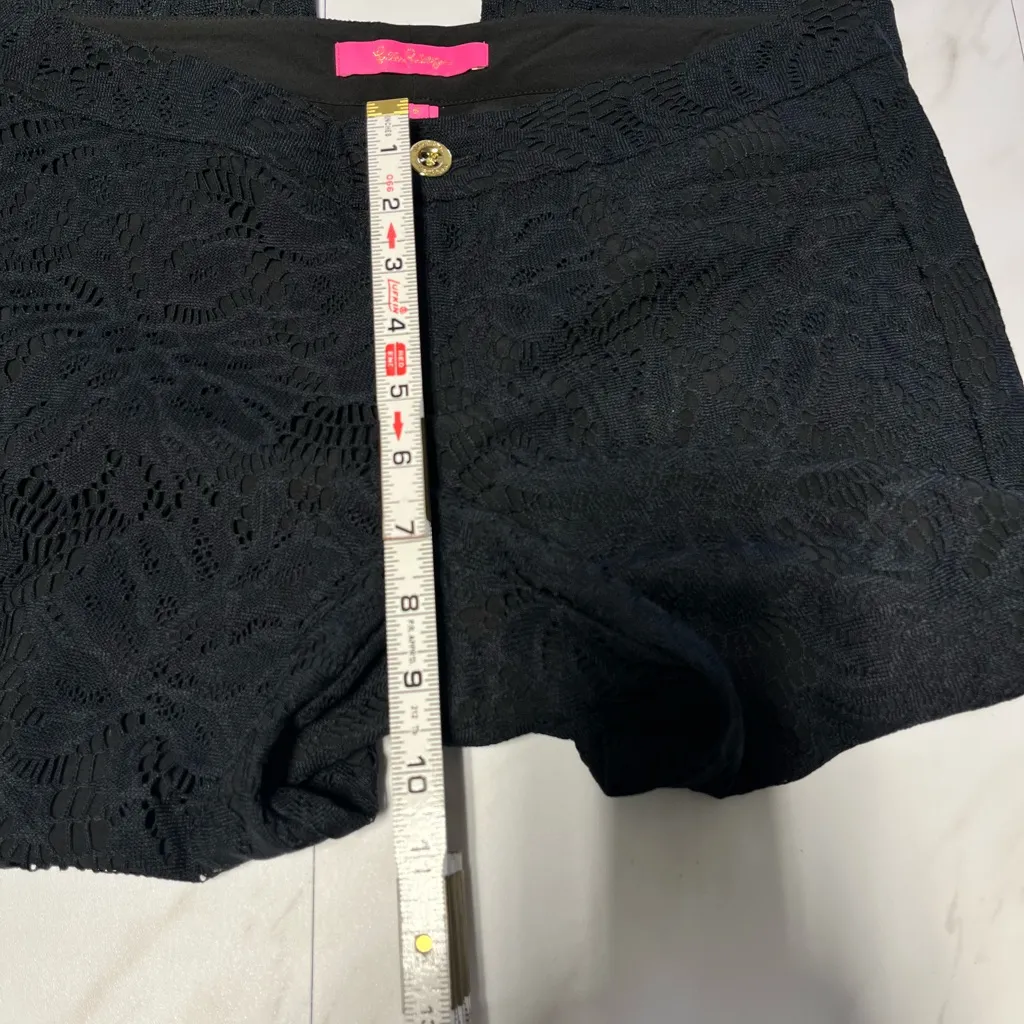 LILLY PULITZER Pant Womens Kelly Lace Slim scalloped Ankle black Size 6 - Image 10