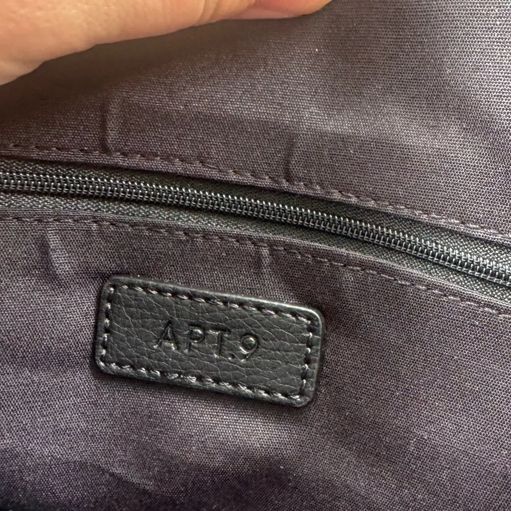 Apt. 9  Bow Dome Satchel Purse Black Silver - Image 7