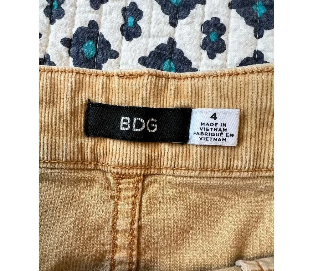 BDG Urban Outfitters Corduroy Mini Skirt Size: 4 Mustard Yellow Color - Image 6