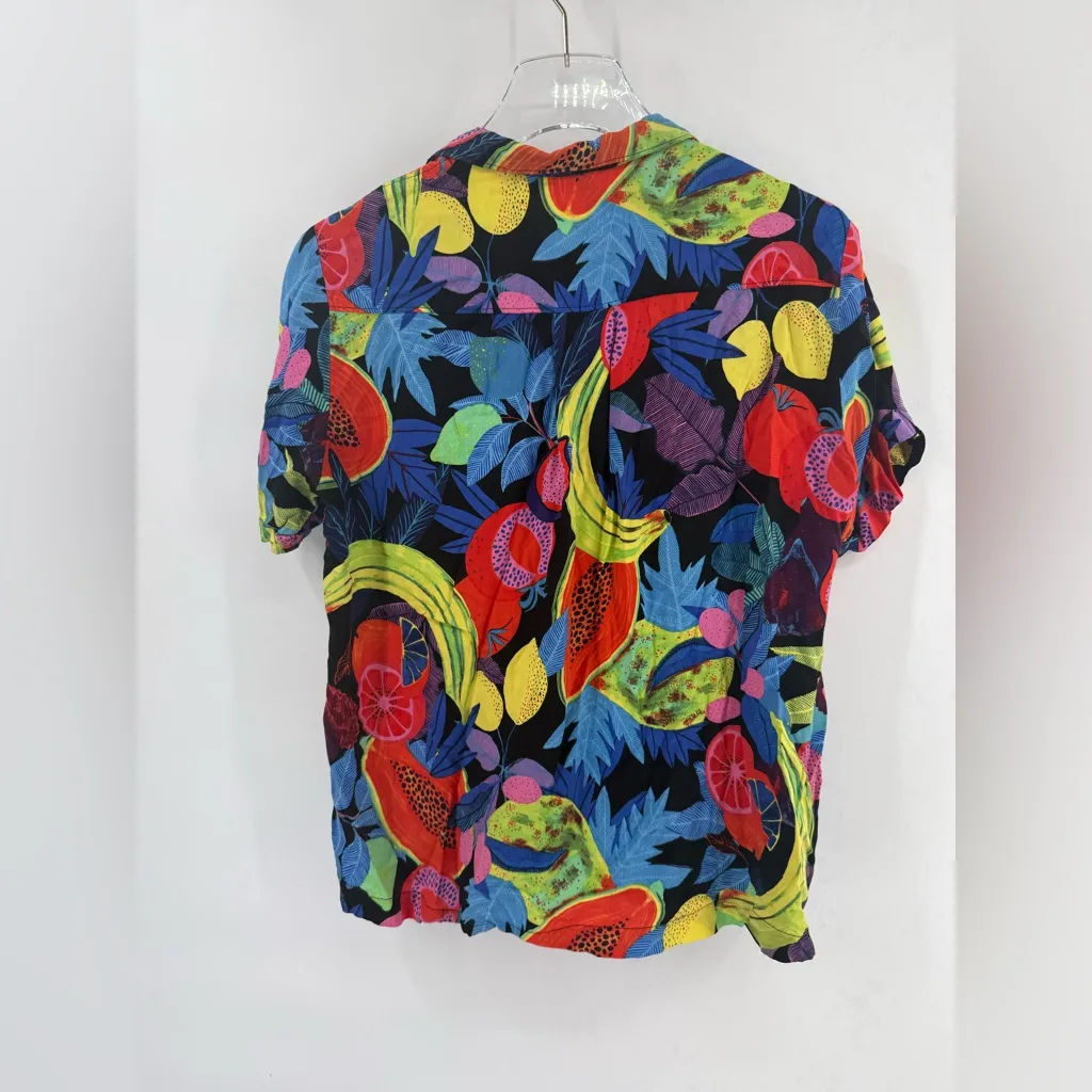 Anthropologie Orane Sigel Multicolor Tropical Button Down Shirt small - Image 3