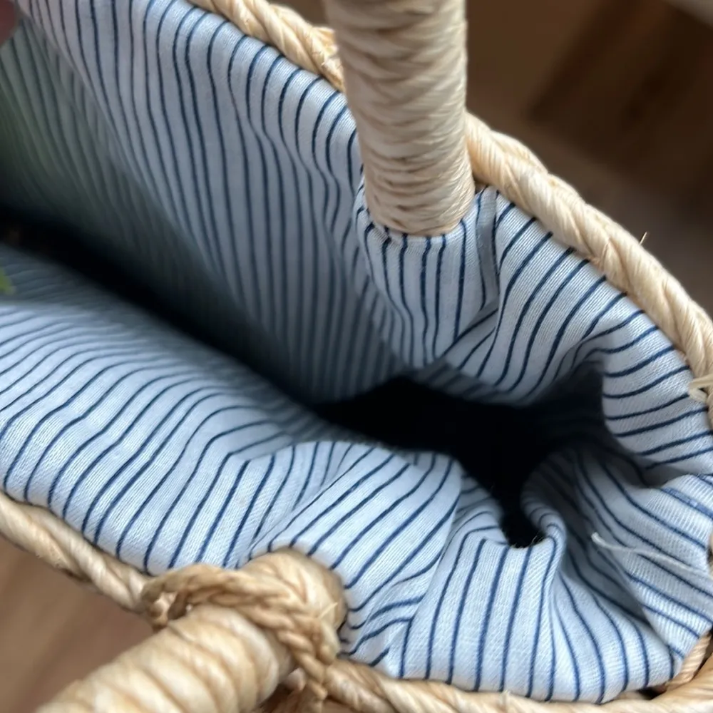 Straw Studios Mini Bag Purse Seashells Lined New Blue - Image 6