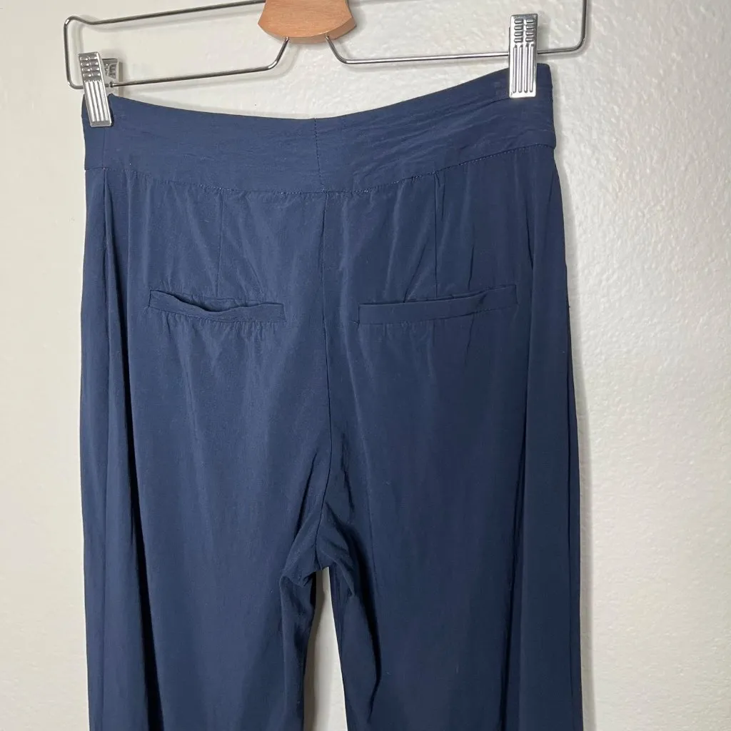 Veronica Beard Adley Sailor Navy Pearl Button-Front Wide-Leg Pants Size 2 - Image 6