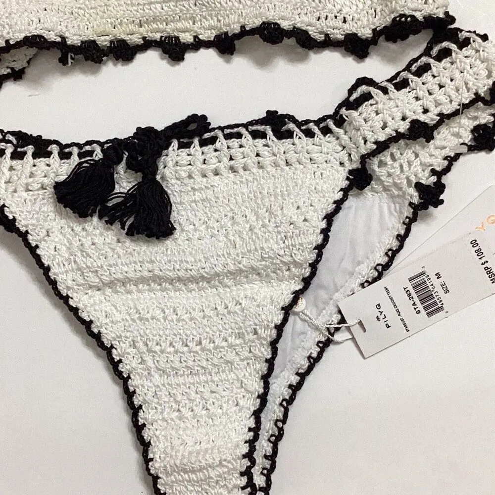 New. Pilyq crochet teeny bikini. D-cup/M-bottom. Retails $220 - Image 11