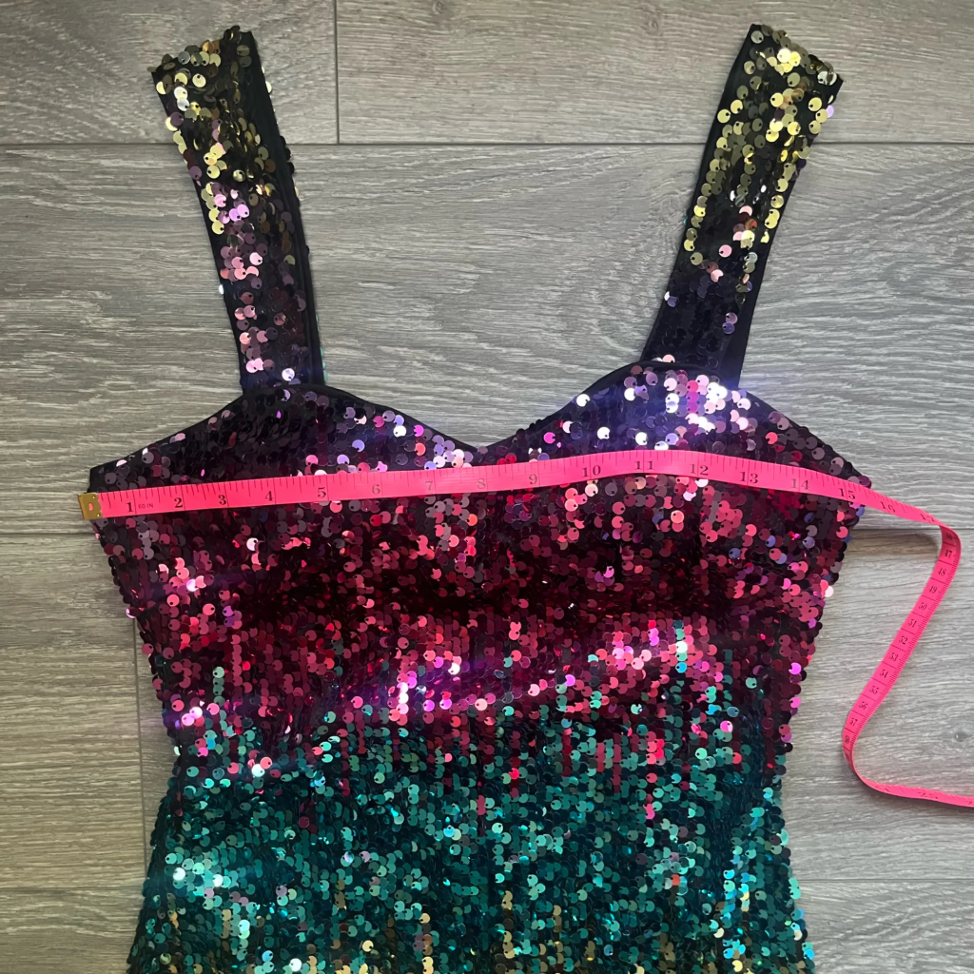 Marc New York Rainbow Sweetheart Bodycon Sequin Sleeveless Fitted Dress Size 4 - Image 8